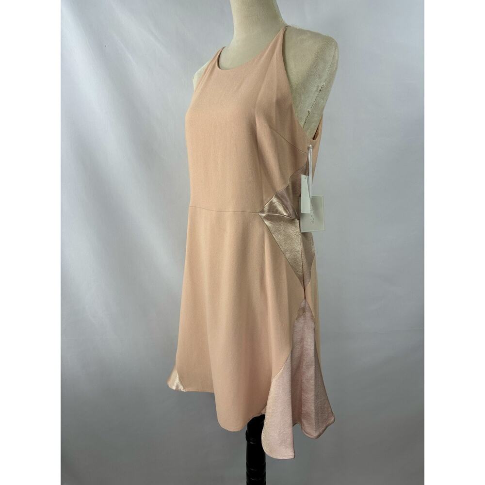 1.State NWT Midnight Soiree Cocktail Dress Peach Blush Rosewater Gold Large